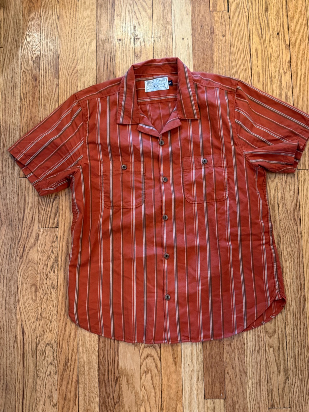 Freenote Cloth Orange Stripe Dayton SS XL